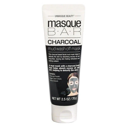 Masque BAR Charcoal Mud Wash Off Mask 70g Detox Unclogs Pores