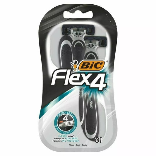 BIC FLEX 4 Pack of 3 Razors