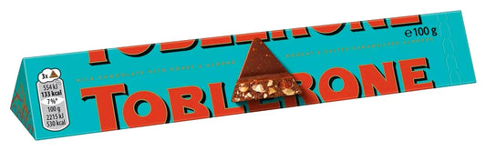 Toblerone Chocolate Honey & Almond Nougat & Salted Crunchy Almonds 100g