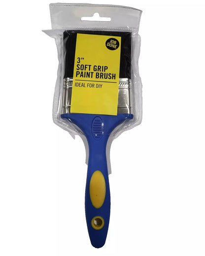 Job Done 3" Inch 76.2mm Soft Grip Handled Paint Brush