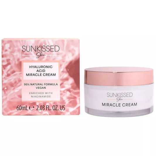 Sunkissed Miracle Face Cream With Hyaluronic Acid 60ml 95% Natural Origin