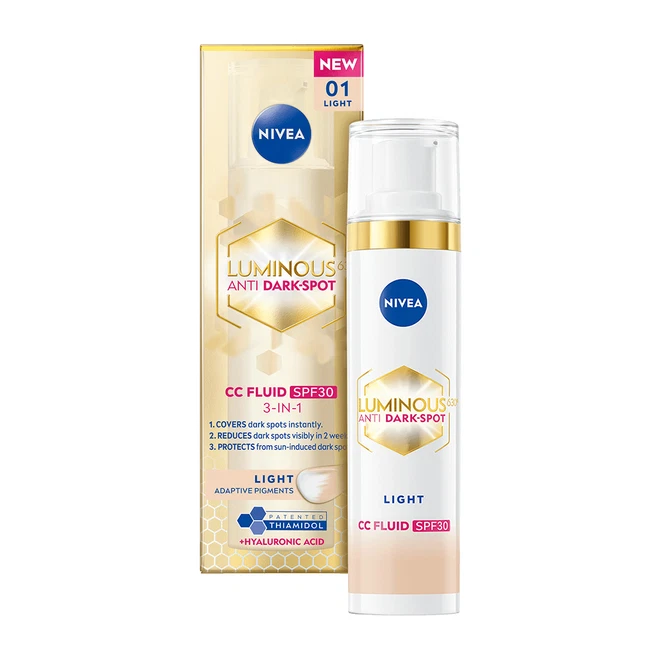 NIVEA Luminous 630 Anti Dark Spot CC Cream Fluid SPF 30 - Light 01 3in1 40ml