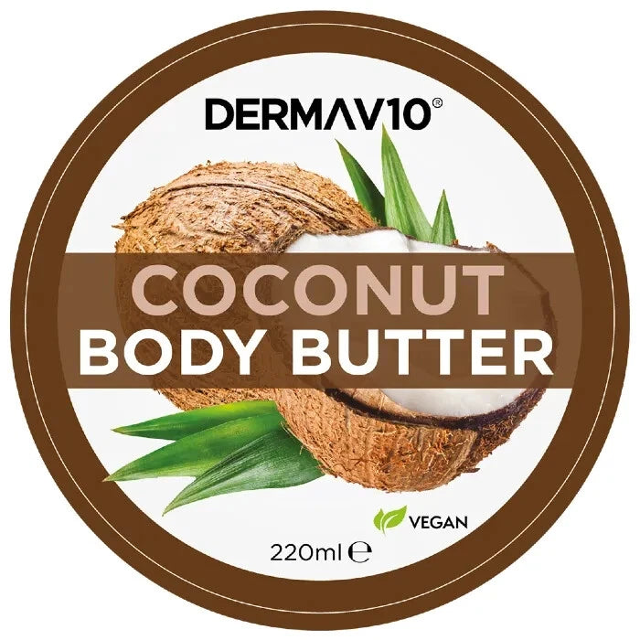 Derma V10 Vegan Friendly Coconut Body Butter 220ml