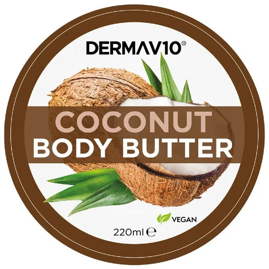 Derma V10 Vegan Friendly Coconut Body Butter 220ml