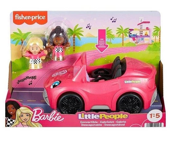 Fisher Price Little People Barbie Convertible Toy Vehicle and 2 Figure Set