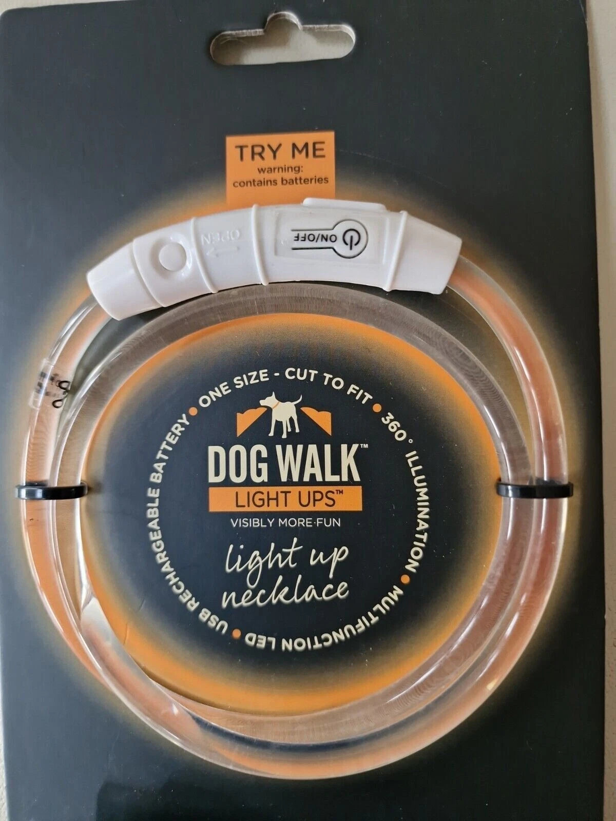 Dog Walk LED USB Dog Necklace
