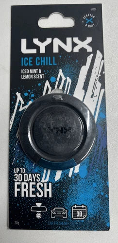 Lynx ICE CHILL 3D Hanging Car Air Freshener Fragrance Scent A1623